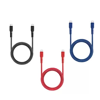 Energea สายชาร์จ รุ่น FibraTough 3.1Gen1 USB-C to USB-C 1.5M [Black/Blue/Red]