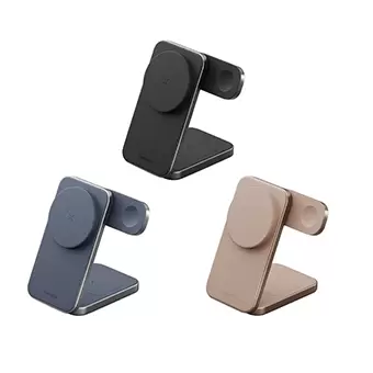 Energea MagTrio Plus แท่นชาร์จแม่เหล็กไร้สาย 3-in-1 มาตรฐาน Qi2 Wireless Charging Stand [Gold/Gunmetal/Blue]
