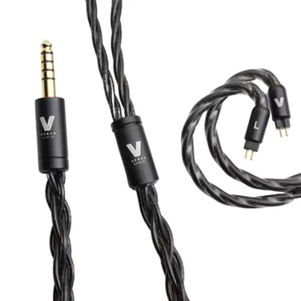 Verus Audio Magni C6 IEM Cable - 0.78mm 2-Pin OFC Copper 6-Braid - (Rhodium Plated) [3.5mm/4.4mm]