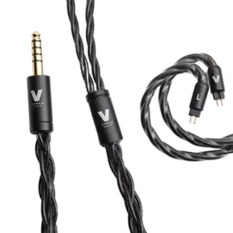 Verus Audio Magni C6 IEM Cable - 0.78mm 2-Pin OFC Copper 6-Braid - (Rhodium Plated) [3.5mm/4.4mm]