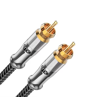 ERTK Silver Coaxial สายสัญญาณ SPDIF , RCA สำหรับ ลำโพง แอมป์ DVD CD เครื่องเสียง คุณภาพสูง [0.5 M]