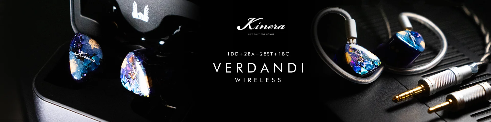 Kinera Verdandi TWS | Hybrid 1DD+2BA+2EST+1BC Flagship Wireless Earbuds + Cable