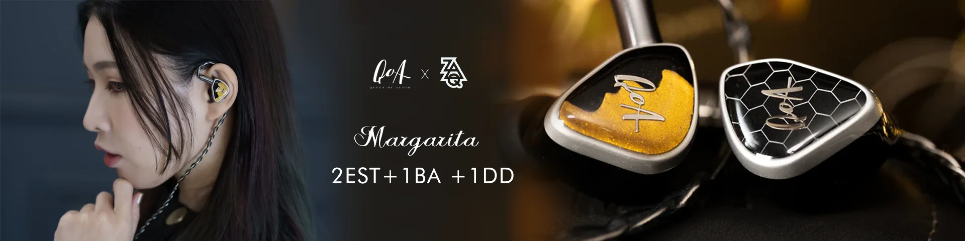 QoA Margarita Earphone 1BA+1DD+2 Sonion Electrostatic