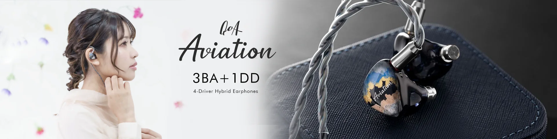 QoA Aviation 3 Knowles BA+1 DD In-Ear Earphone Hybrid Driver