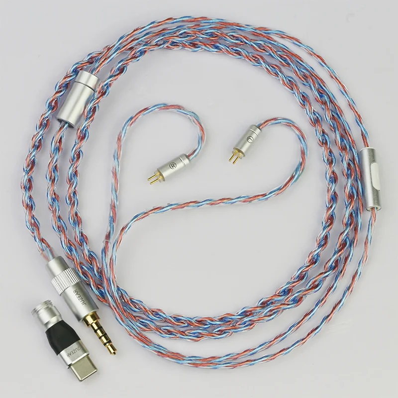 JUZEAR Flare สายหูฟังอัปเกรด Hybrid 6N SPOCC+SCCW พร้อมขั้วต่อสลับได้ [1.8 M.]