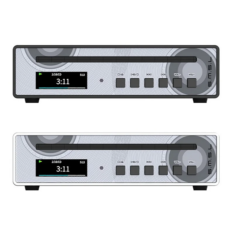 SMSL PL100 Pro เครื่องเล่น CD มัลติฟังก์ชัน All-in-One ชิป DAC Cirrus Logic CS43131 x2 รองรับ MQA [Black/Silver]