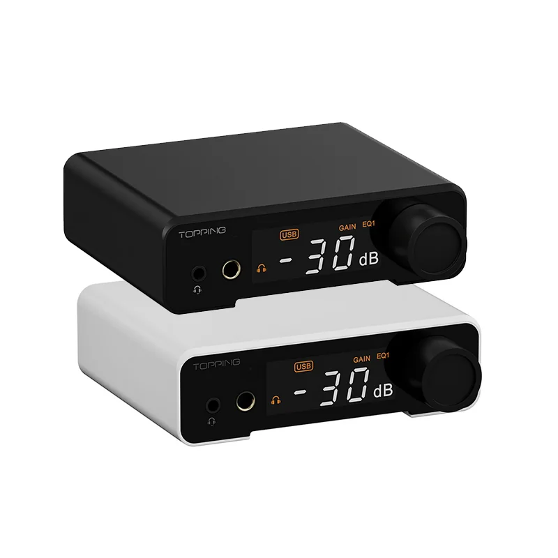 Topping DX1 II DAC/Amp ตั้งโต๊ะ สำหรับคอเกมเมอร์ ชิป ESS ES9039Q2M รองรับ DSP, Hi-Res [Black/Silver]