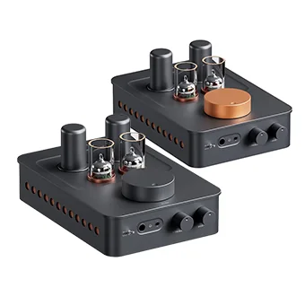Fosi Audio GR70 แอมป์หลอดสุญญากาศ หูฟังและพรีแอมป์แบบ 2-in-1 ปรับเบสแหลมได้ [Black/Orange]