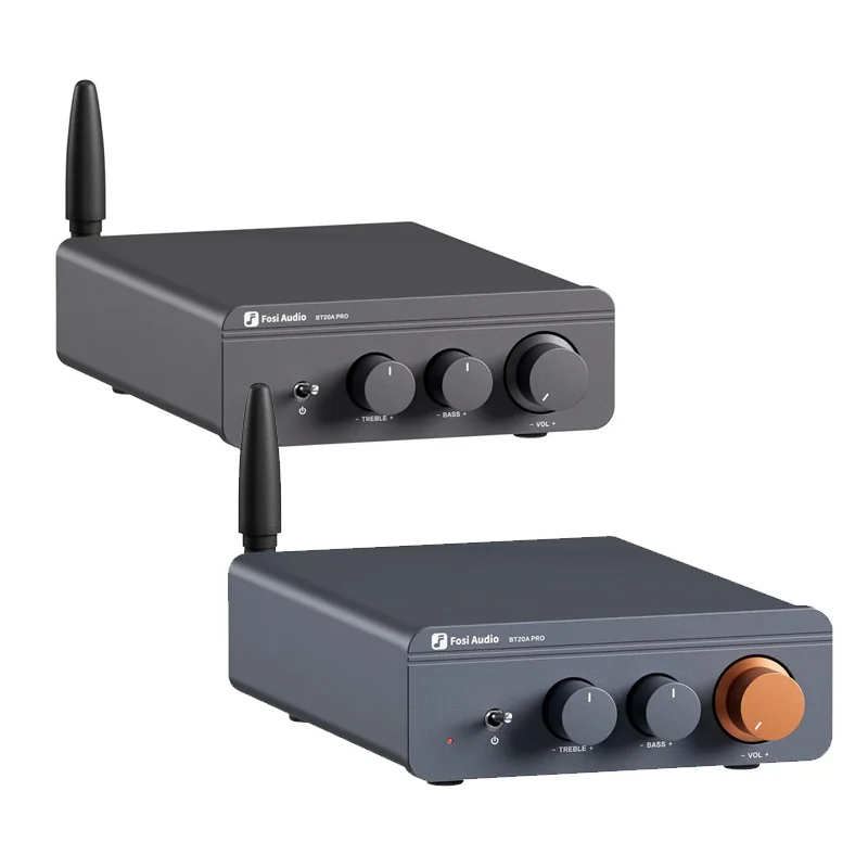 Fosi Audio BT20A Pro Bluetooth Amplifier ClassD ชิป TPA3255 อัพเกรด Op-Amp ได้ [Grey/Purple] [48 V]