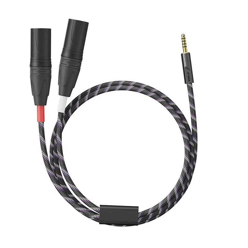 FiiO TRUST LX-4.4ML สายสัญญาณเสียง 4.4 มม. ตัวผู้ เป็น XLR 3 พิน ตัวเมียแบบคู่ สำหรับ DAC, DAC/AMP [20+50CM.]