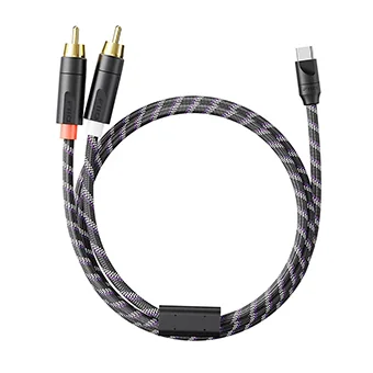 FiiO TRUST LD-UB1 สายแปลงสัญญาณเสียง Type-C เป็น RCA ตัวนำและโครงสร้างสายระดับพรีเมียม