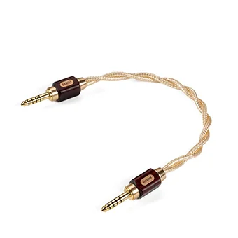 DD BC44Gold สายสัญญาณเสียงบาลานซ์ขนาด 4.4 มม. หุ้มชีลด์คู่แบบสมมาตร สัญญาณเสถียร [15 CM]