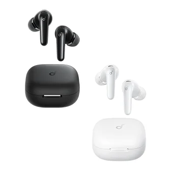 Soundcore R60i NC หูฟังบลูทูธ ตัดเสียงรบกวน ANC กันน้ำระดับ IP55 50 ชม AI แปลภาษาได้ Hi-res LDAC [Black/White]
