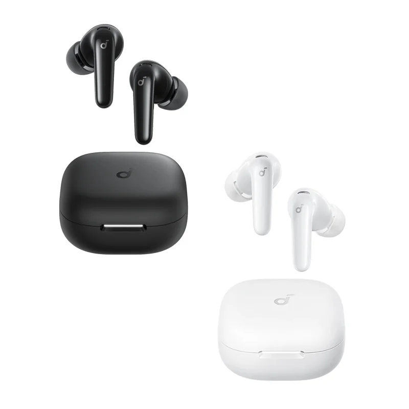 Soundcore R60i NC หูฟังบลูทูธ ตัดเสียงรบกวน ANC กันน้ำระดับ IP55 50 ชม AI แปลภาษาได้ Hi-res LDAC [Black/White]