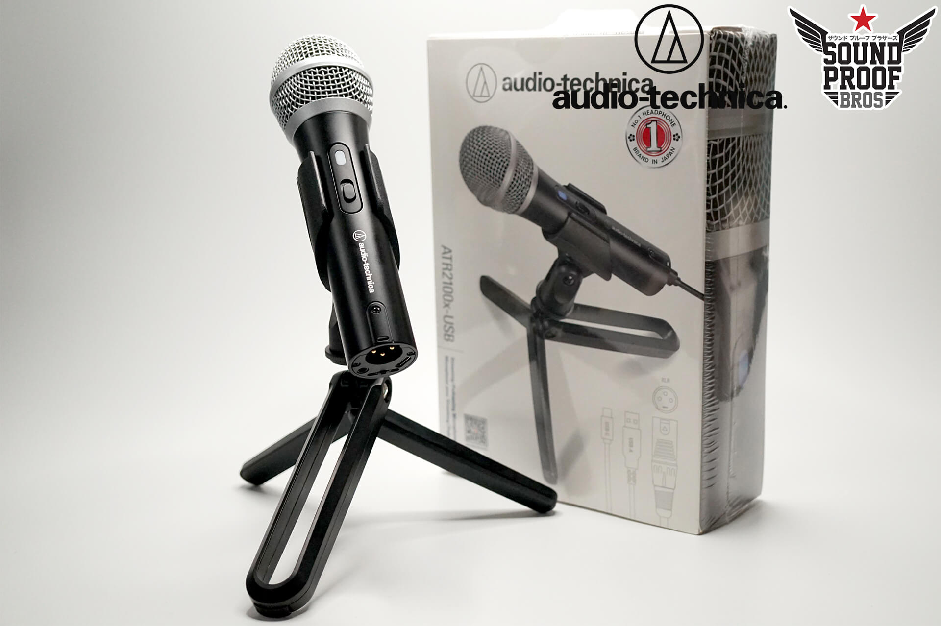 Audio-Technica ATR2100X-USB/XLR Cardioid Dynamic Microphone